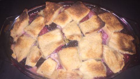 Berry bread and butter pudding